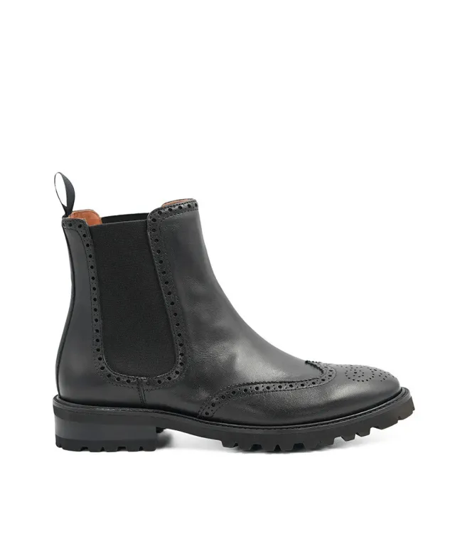 Finsbury Charlie chelsea boots zwart leer