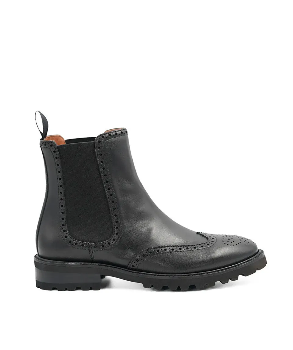 Finsbury Charlie chelsea boots zwart leer