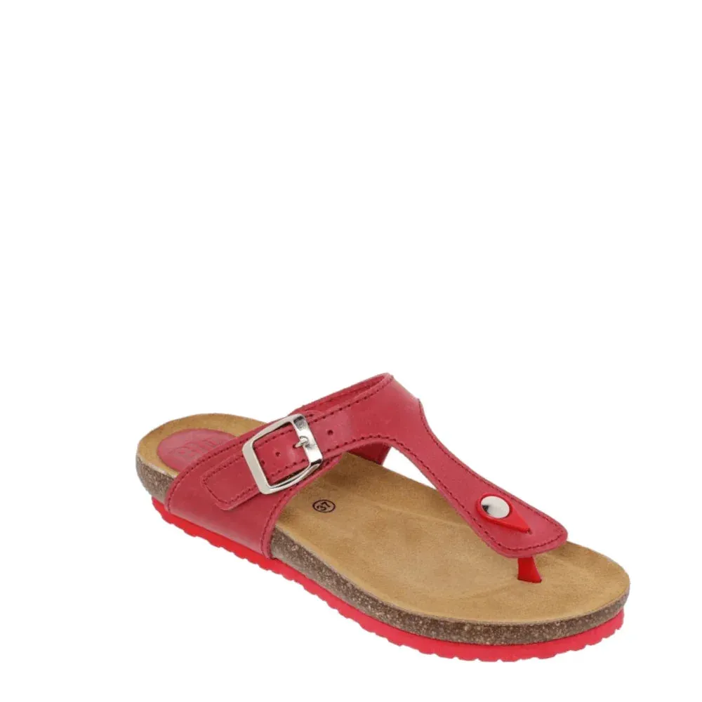 Donelli 502 slippers rood dames leer