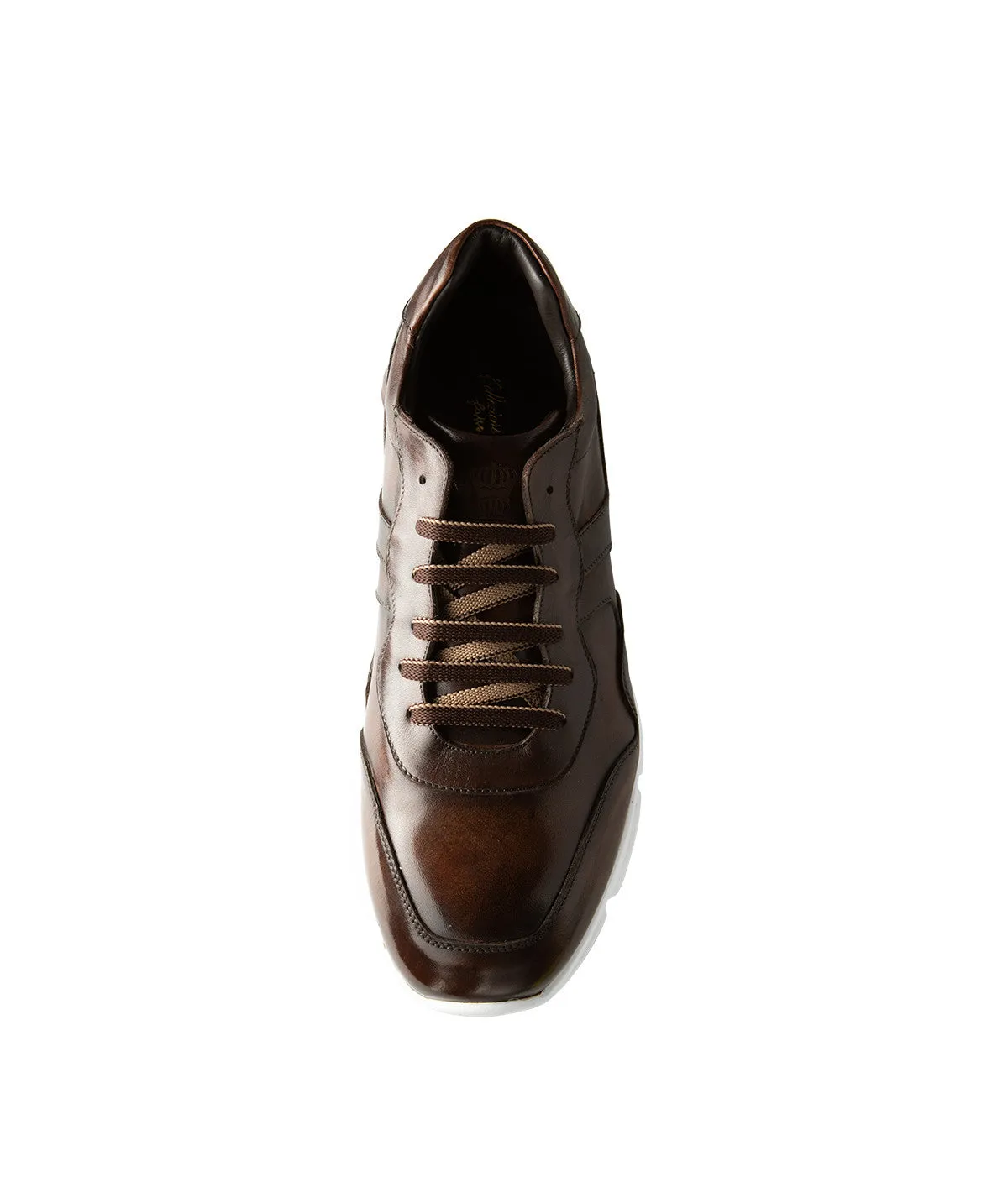 Finsbury Paolo sneakers bruin patina leer
