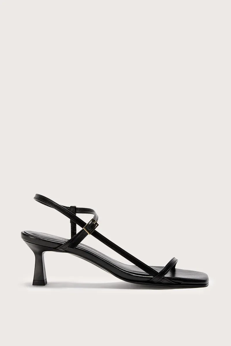 Bryan Stepwise Palmira sandalen hak zwart leer