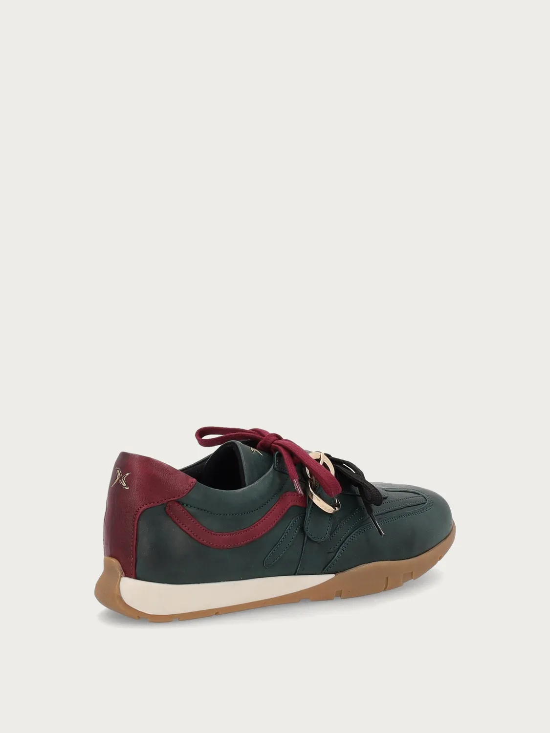 Frau Cross Hybrid dames sneakers groen leer slim
