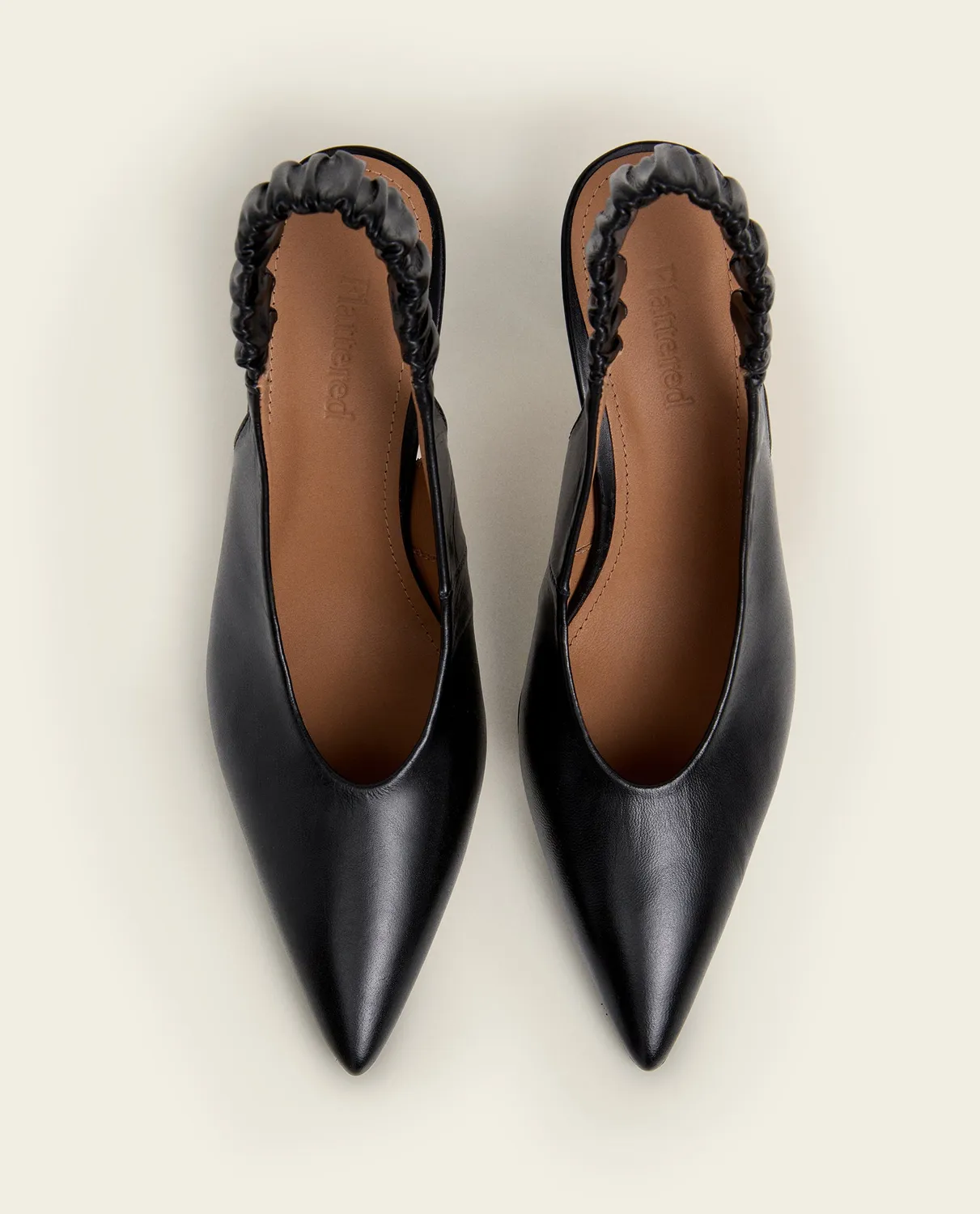 Flattered Lilian slingback pumps zwart leer hoge hak