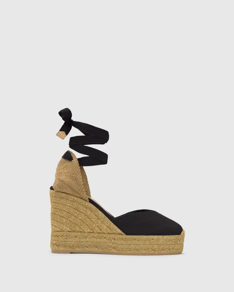 Castaner Chiara T/8ED/001 espadrilles zwart veters