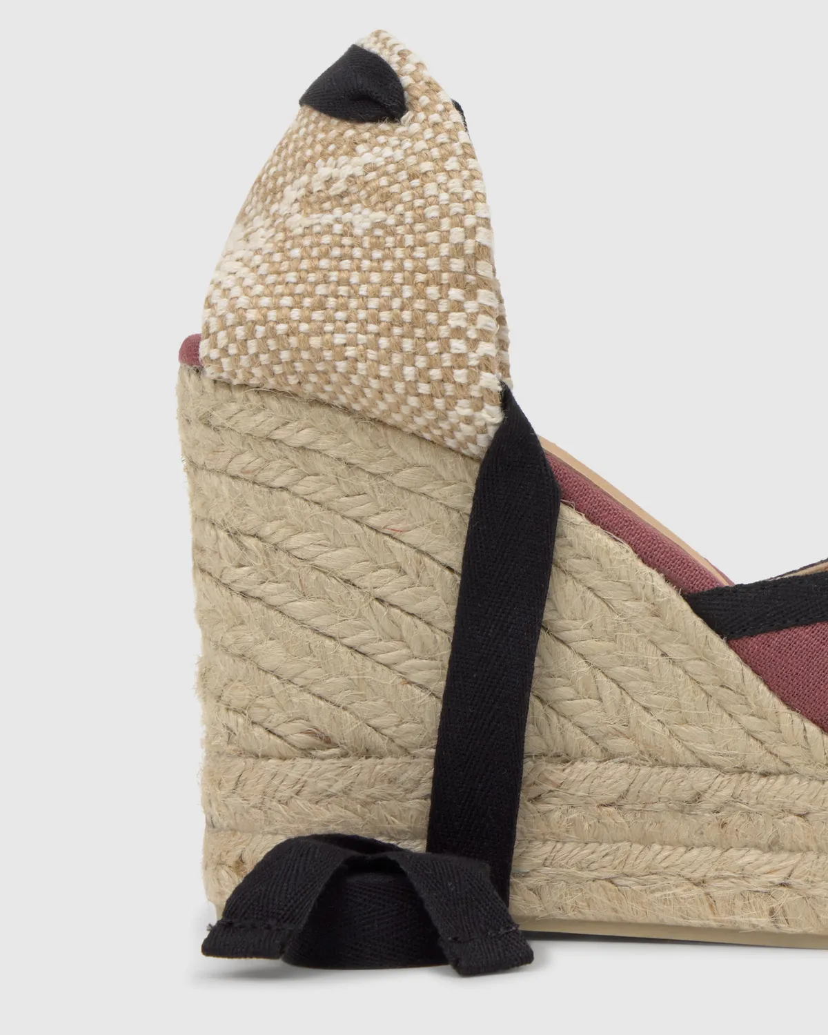 Castaner Carmen CSC/8ED/003 espadrilles bordeaux-zwart 11 cm