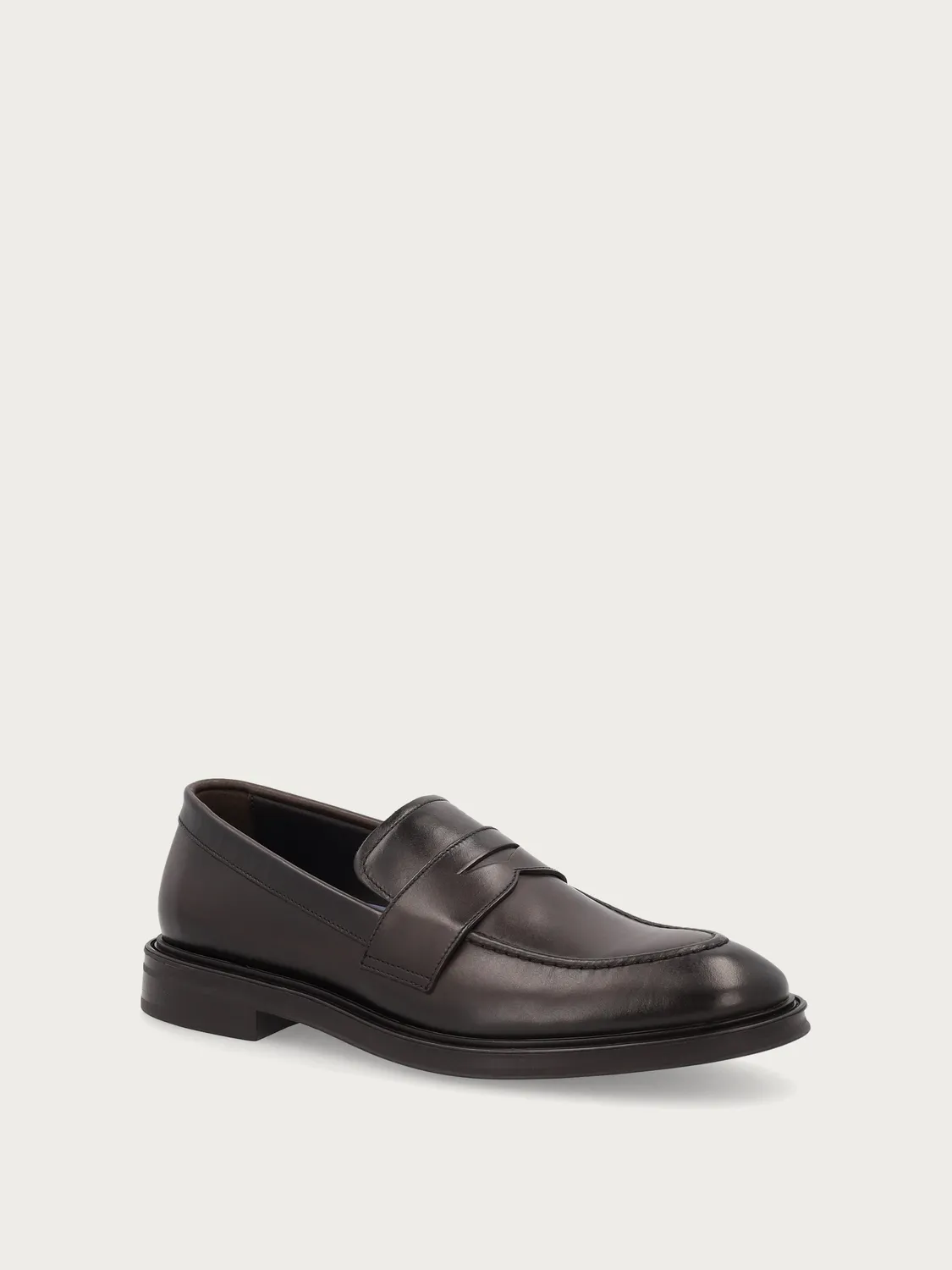Frau Signature loafers kalfsleer donkerbruin