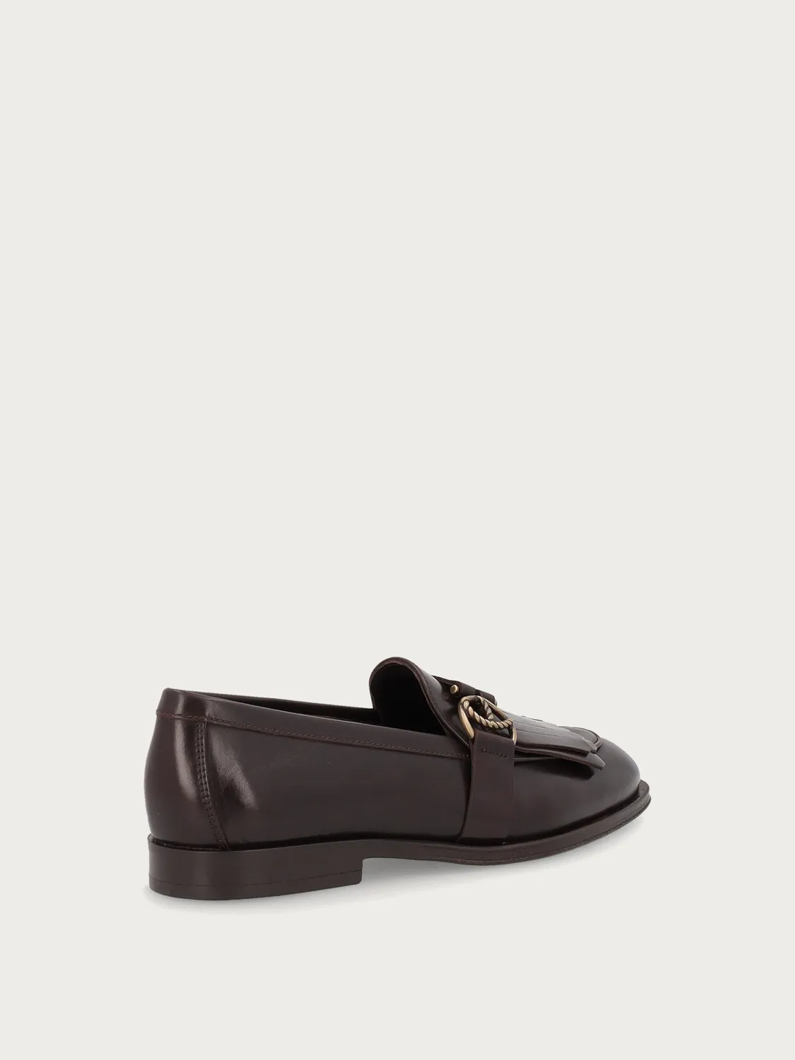Frau Verona loafers leer bruin fringe dames