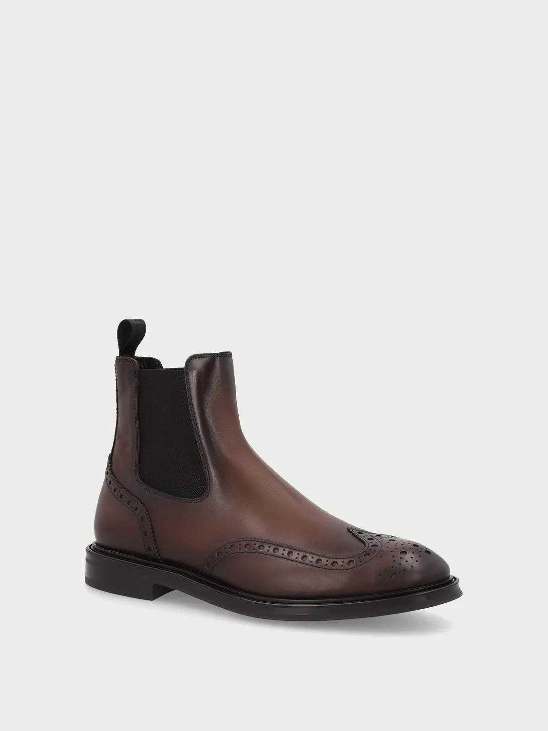 Frau Signature bruine leren boots wing-tip