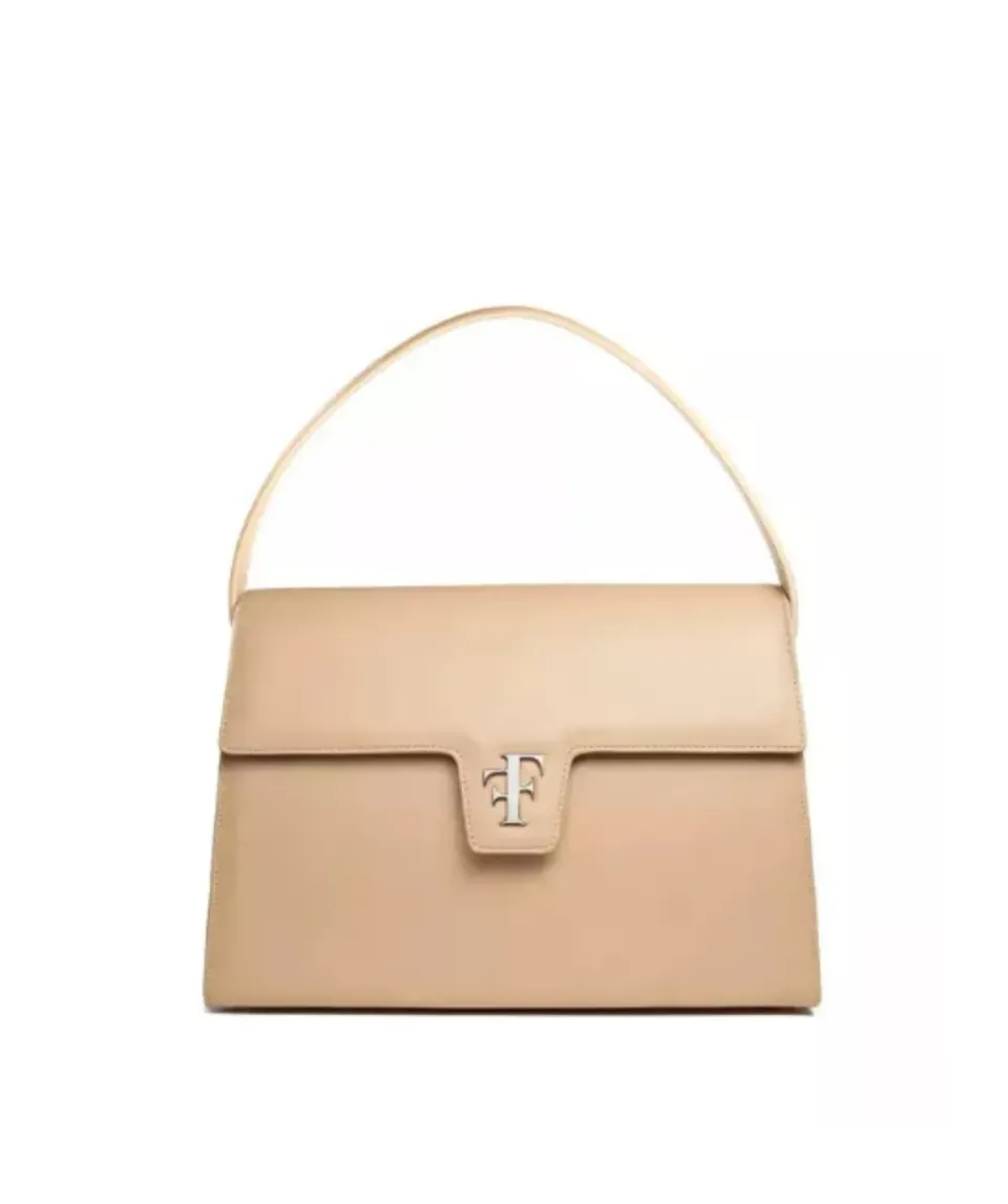 Finsbury FF35 handtas beige leer 13 inch laptop