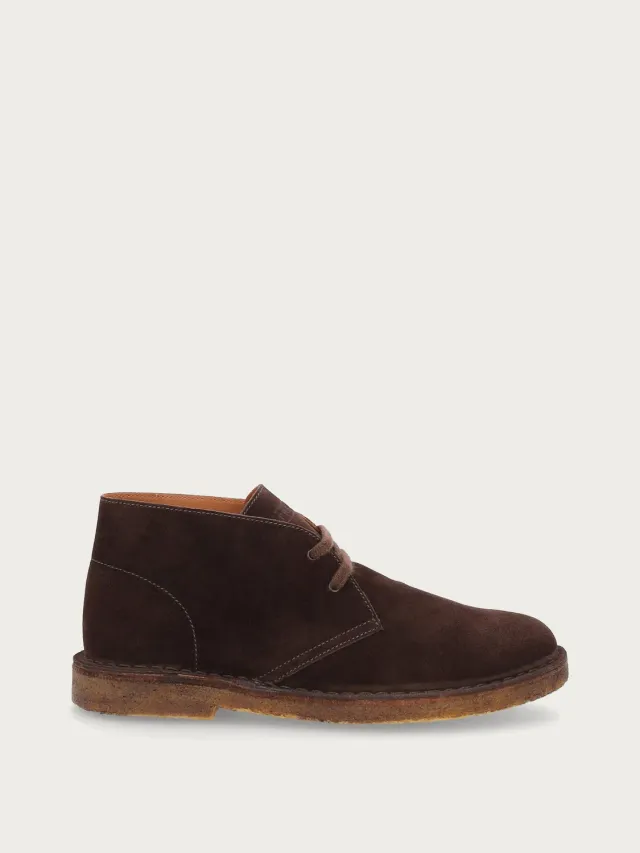 Frau Verona desert boots donkerbruin suede heren