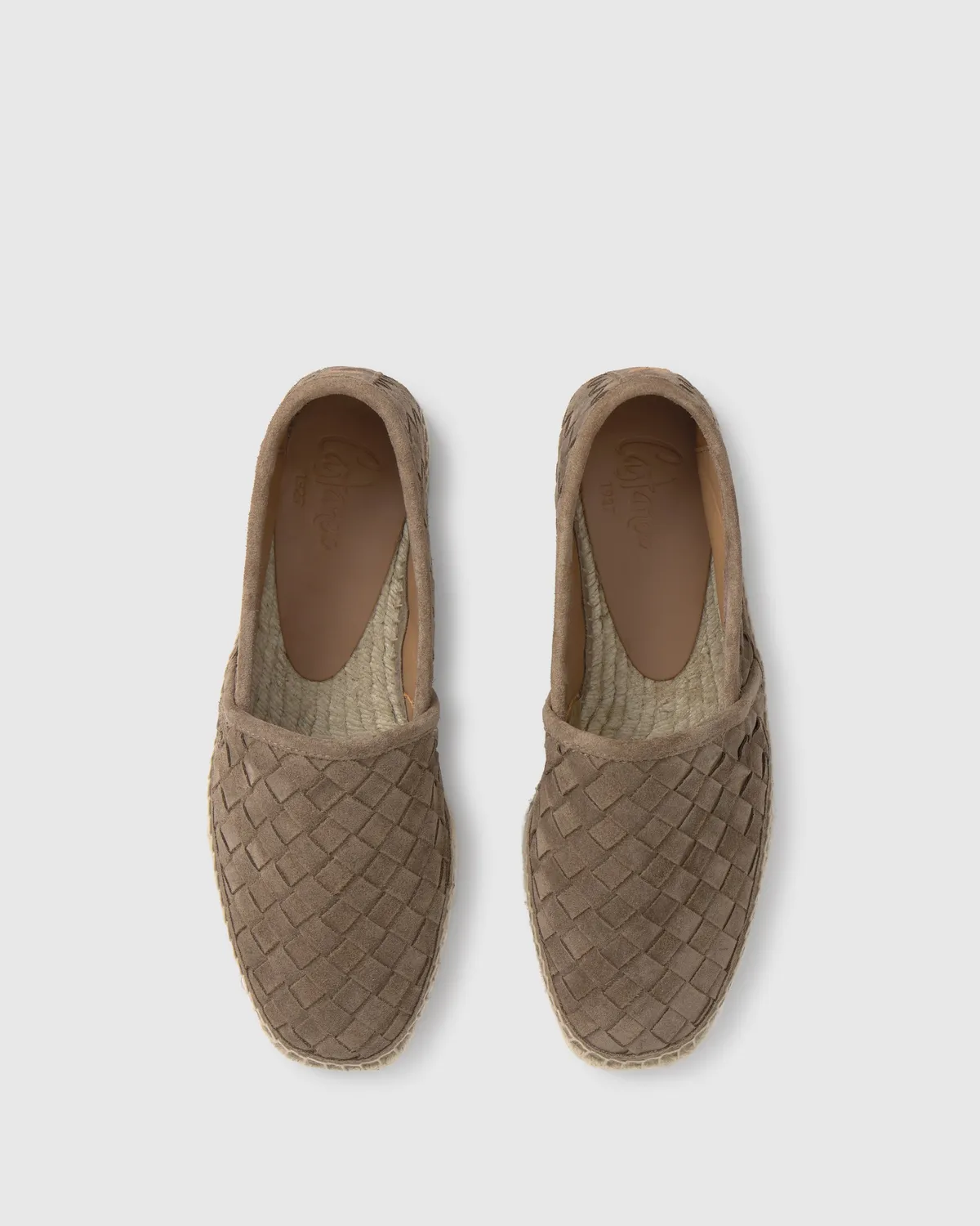 Castaner Porto 186 espadrilles taupe vlechtleer