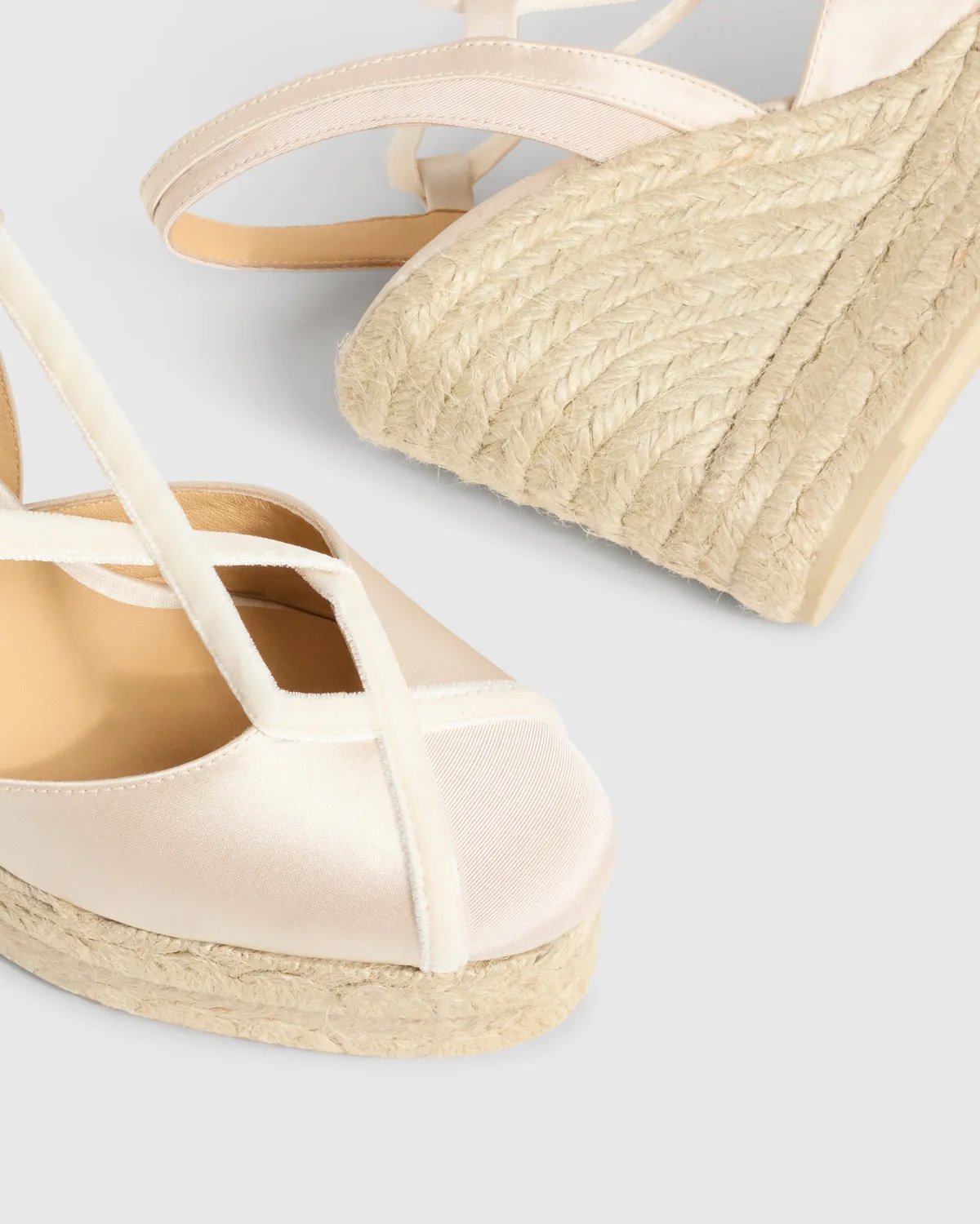 Castaner Casilda CSC/8ED/006 espadrille wit satijn
