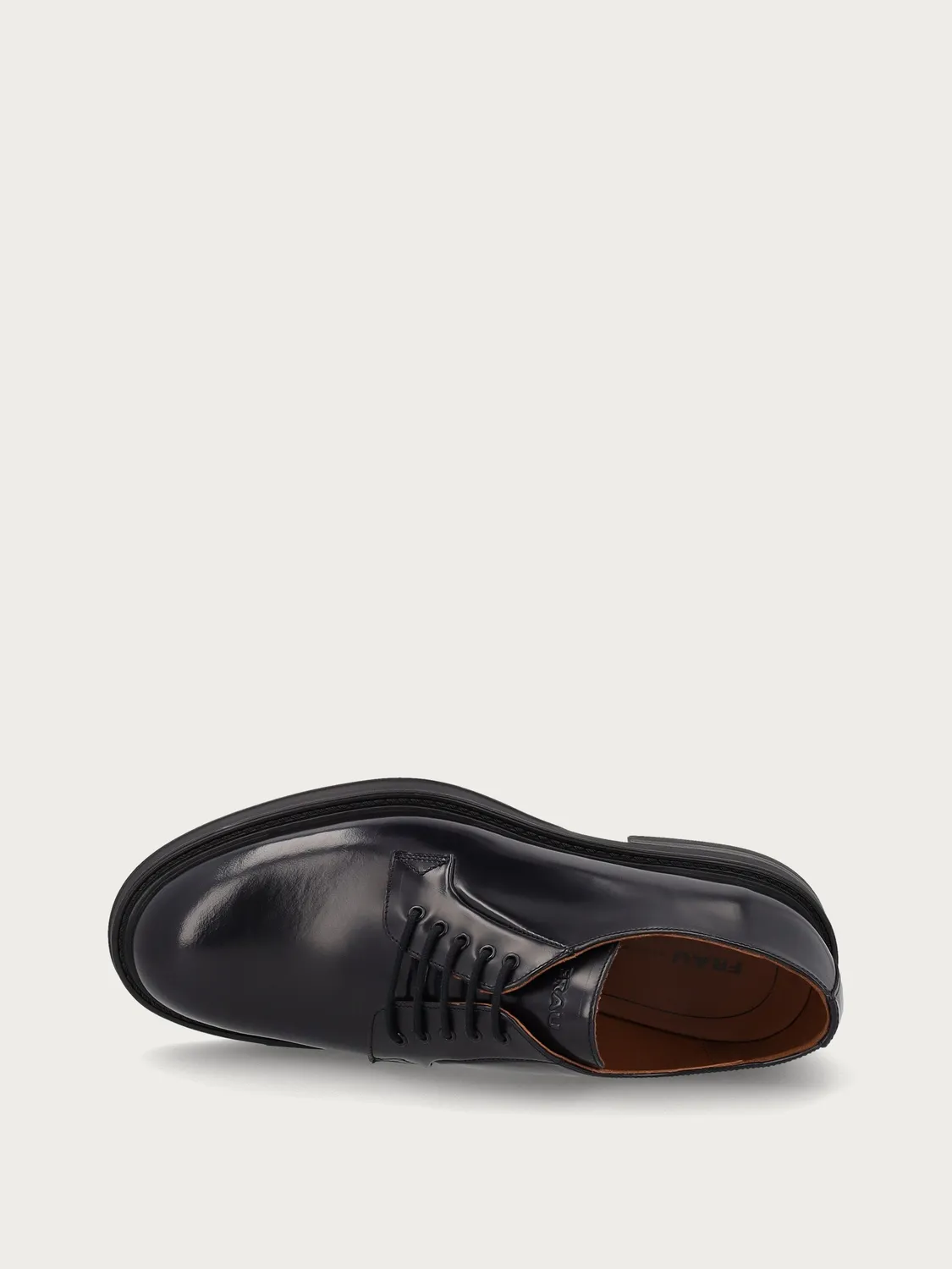 Frau Verona blauwe leren derby veterschoenen