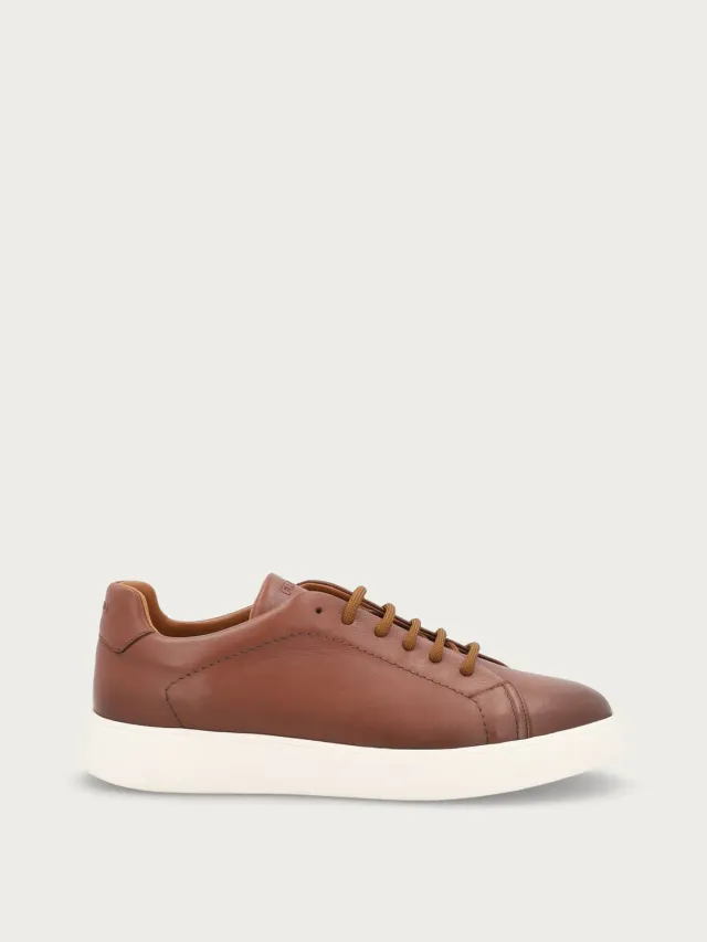 Frau Minimal sneakers bruin leer heren