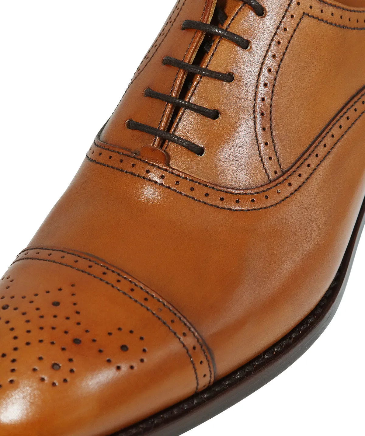 Finsbury Diplomat Gold oxfordschoen lichtbruin cap-toe