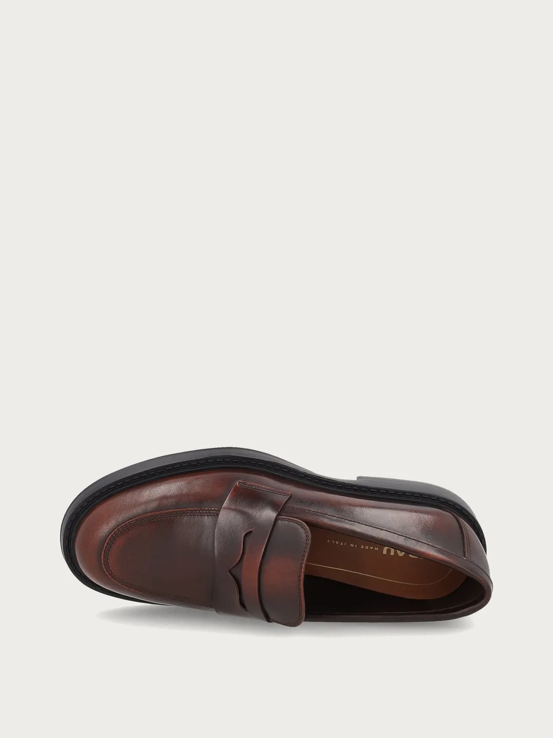 Frau Verona bruine leren loafers ombré