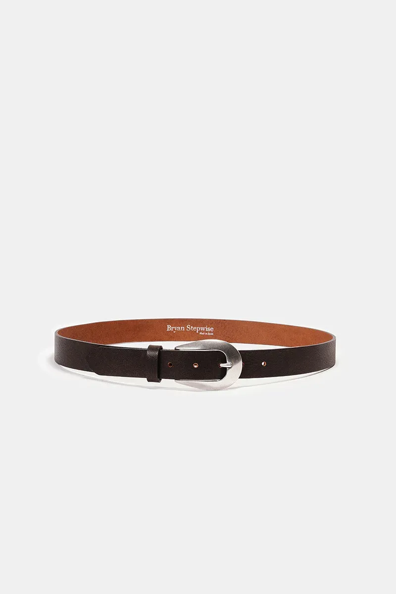 Bryan Stepwise Aviator riem bruin leer cowboy