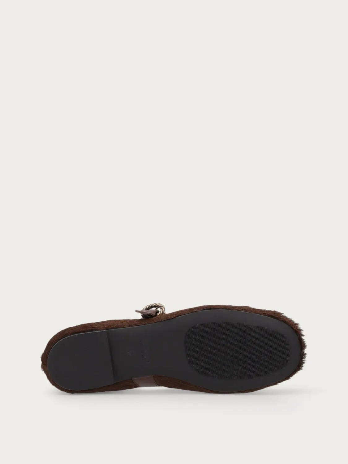 Frau Verona pony ballerina’s met gesp bruin