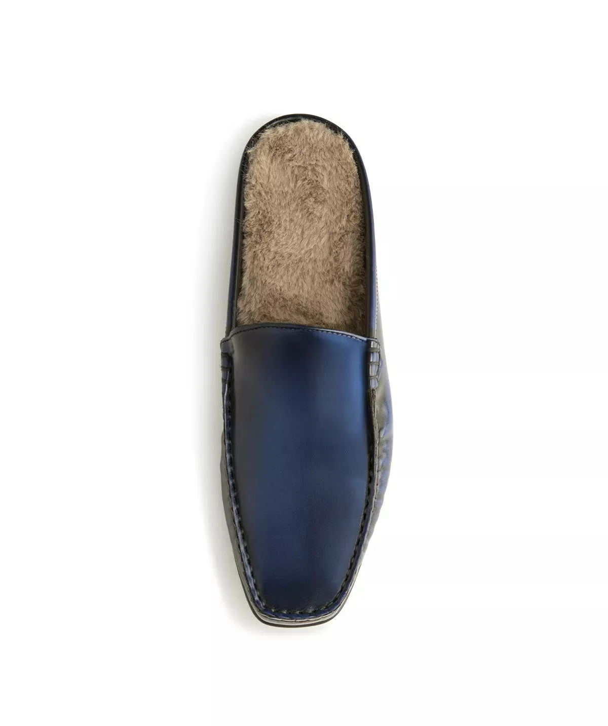 Finsbury Marion loafer blauw leer dames muil