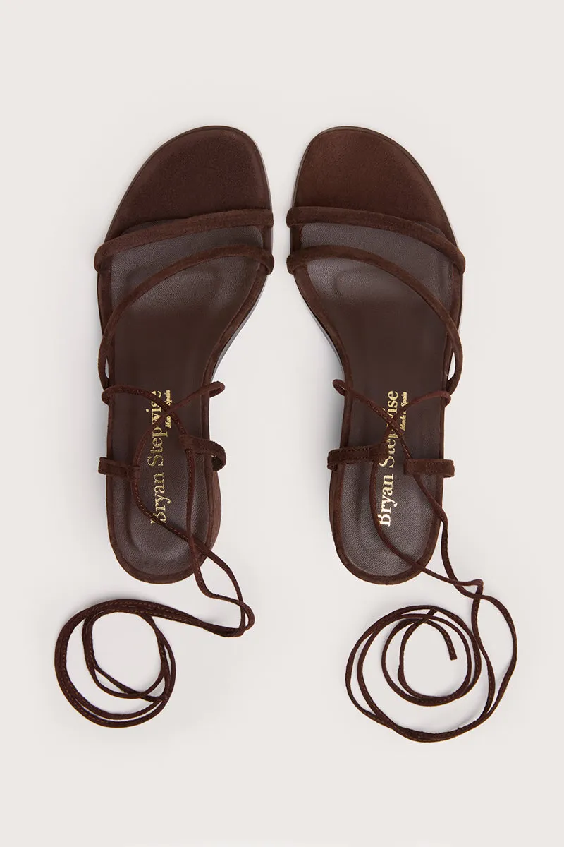 Bryan Stepwise Grecia Mocha sandalen enkelband leer