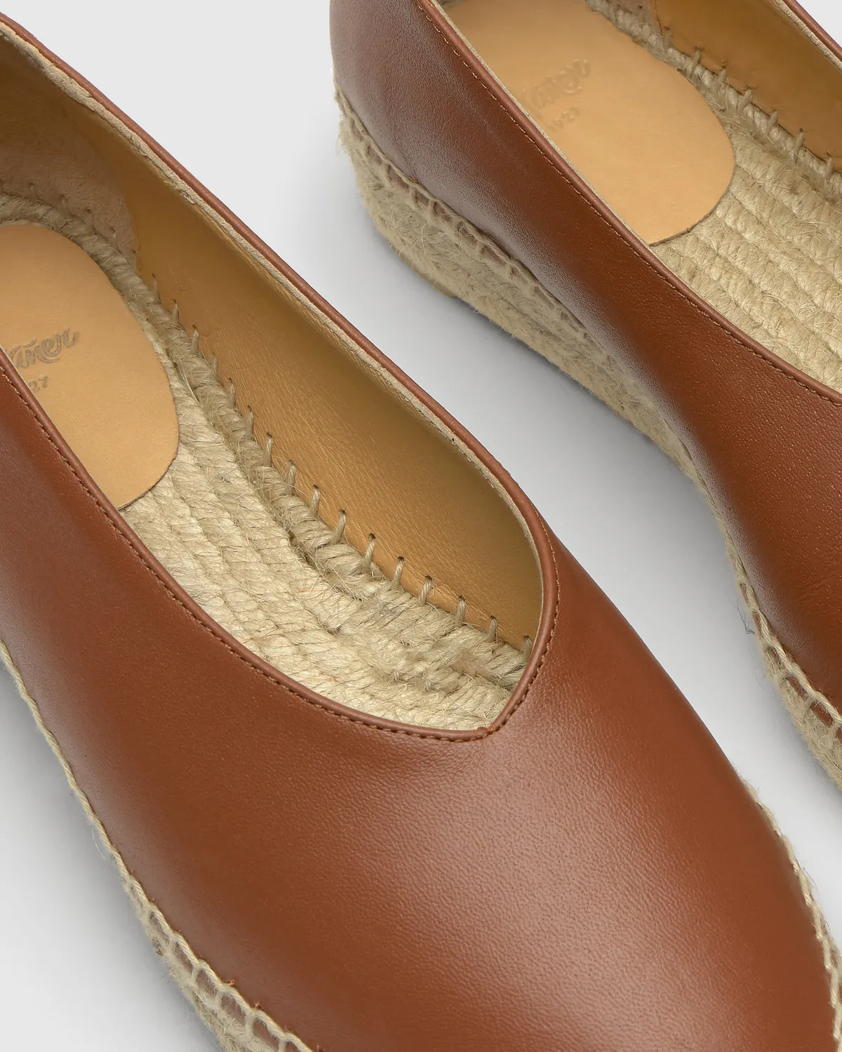 Castaner Gea GEA/2/250 ballerina espadrilles cognac leer
