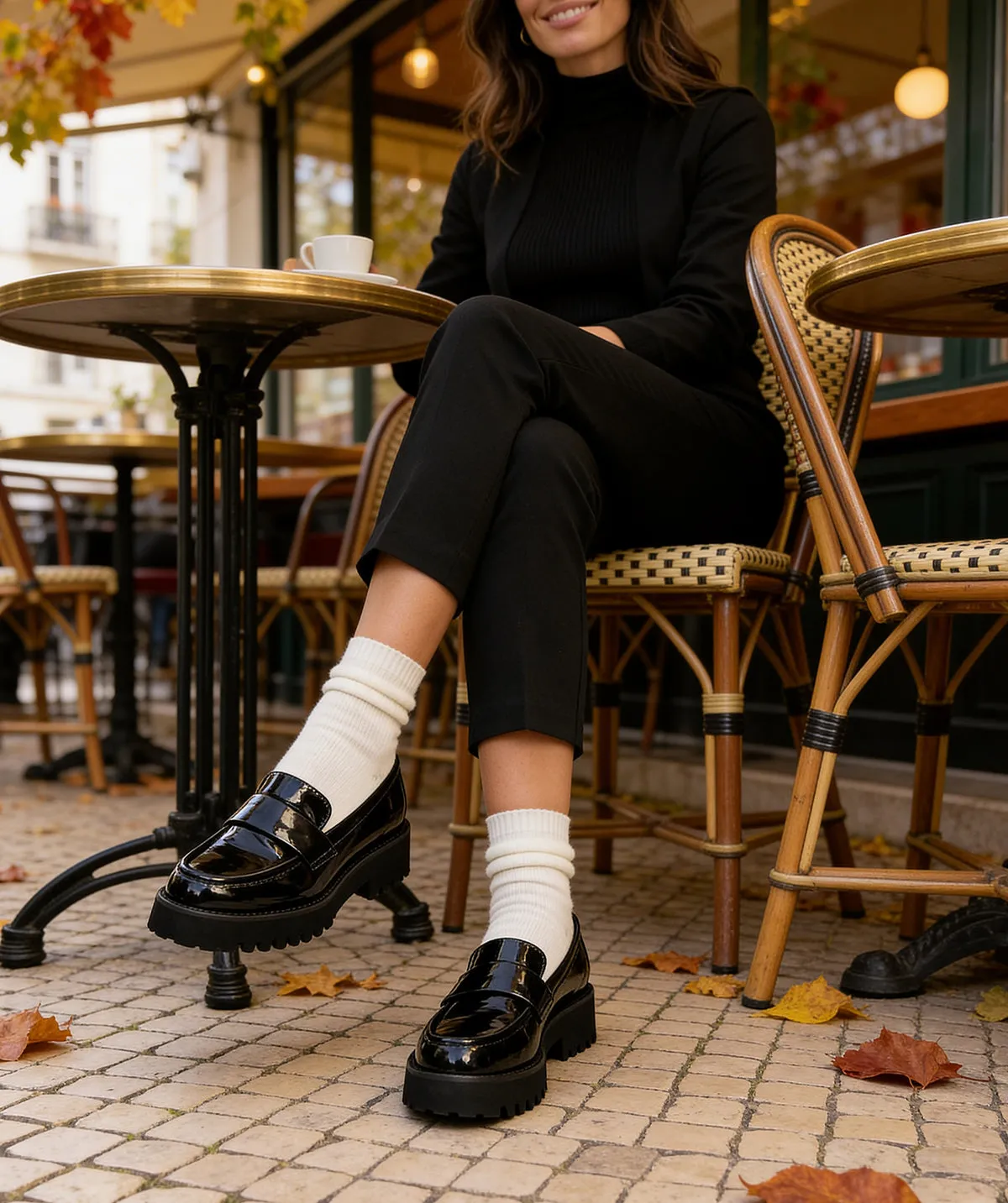 Finsbury Adele loafer zwart lakleer dames
