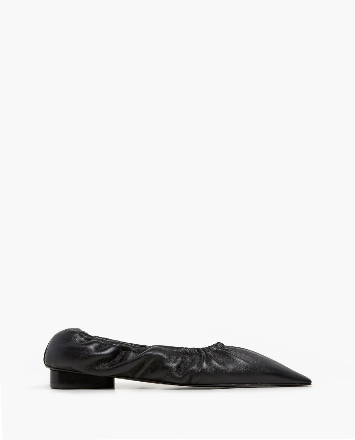 Flattered Isa ballerina leer zwart