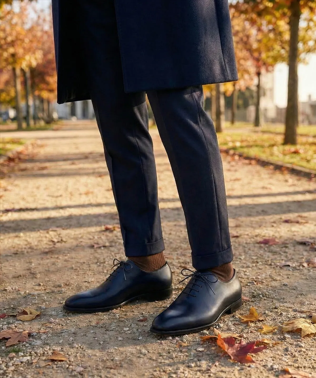 Finsbury Broadway Oxfordschoen ocean blue lakleer