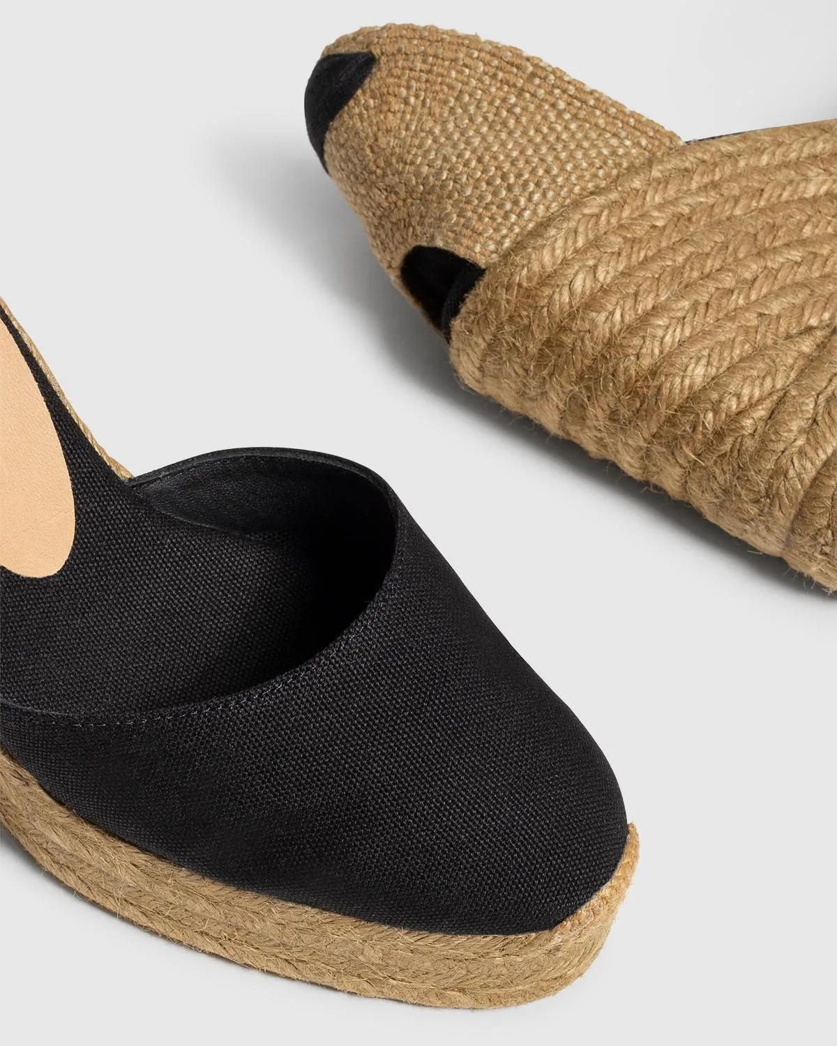 Castaner Carina T/8ED/001 dames espadrilles zwart katoen 11cm