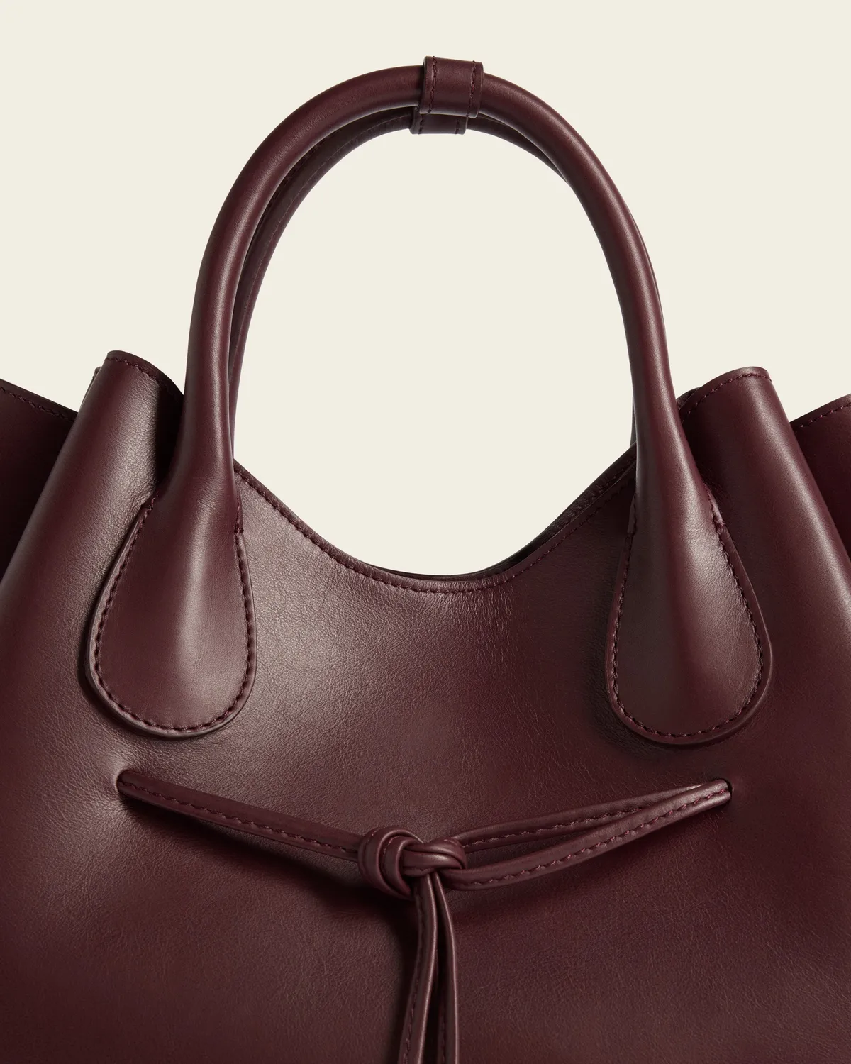 Flattered Maris tote bag bordeaux leer