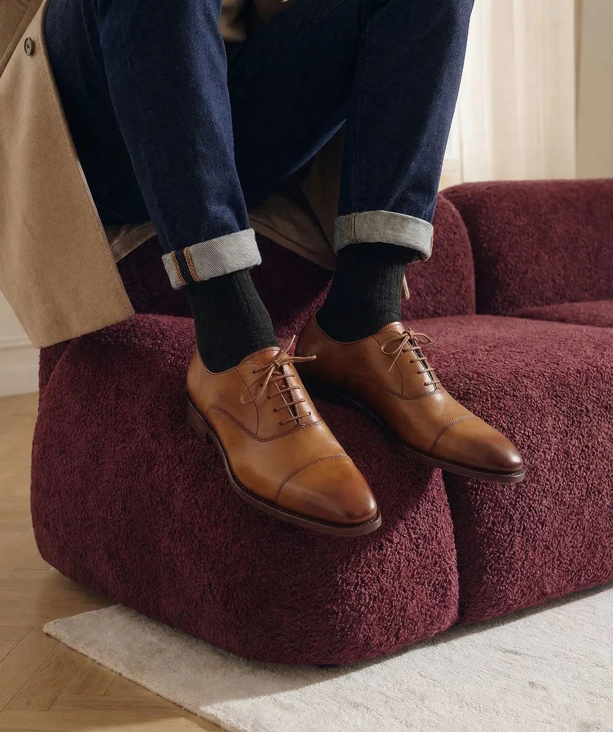 Finsbury Consul Gold Patina oxfordschoenen lichtbruin leer