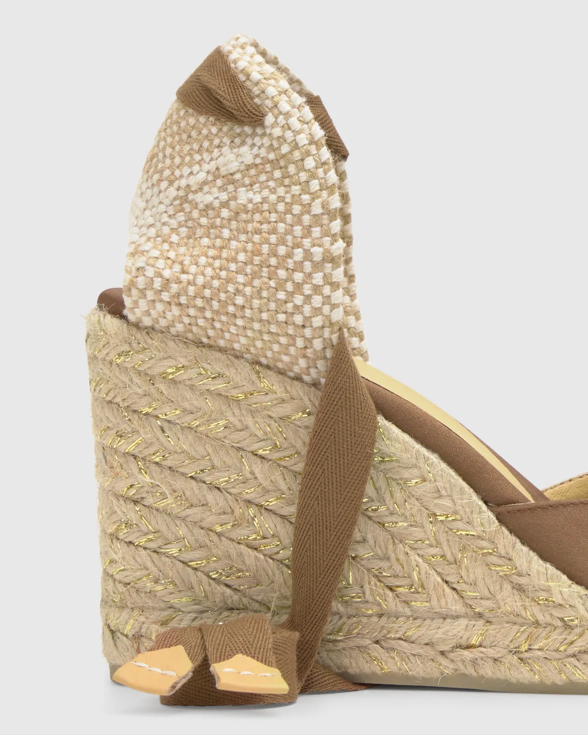 Castaner Joyce 8/006 espadrilles moka satijn 9 cm
