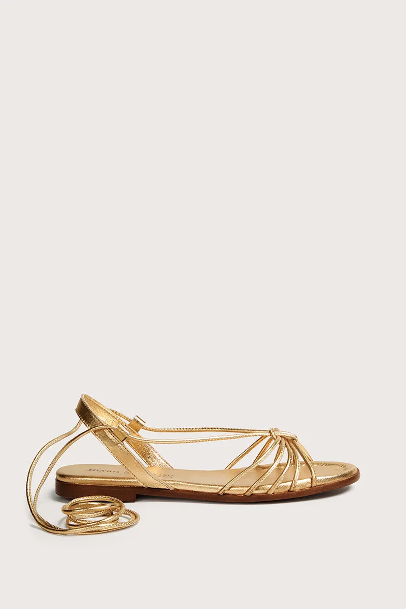 Bryan Stepwise Iris sandalen goud leer