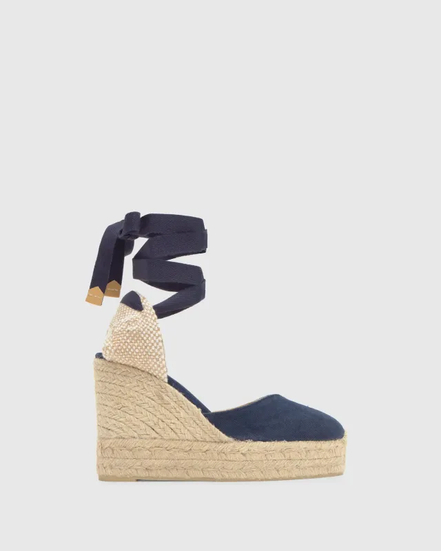 Castaner Chiara 8ED/002 espadrilles blauw – 11 cm plateau