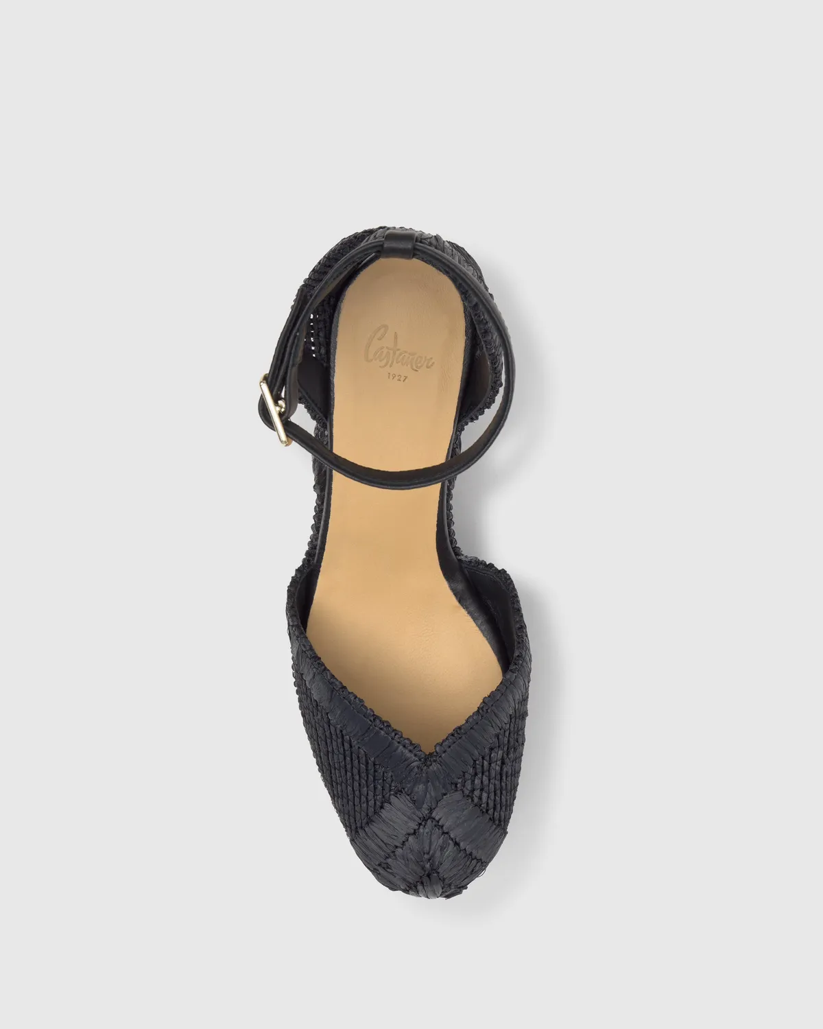 Castaner Charmie 8ED 295 espadrille sleehak zwart 10 cm