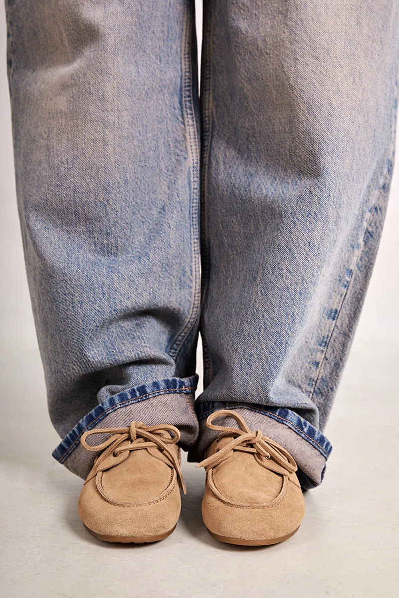 Bryan Stepwise Abby bootschoen beige suède