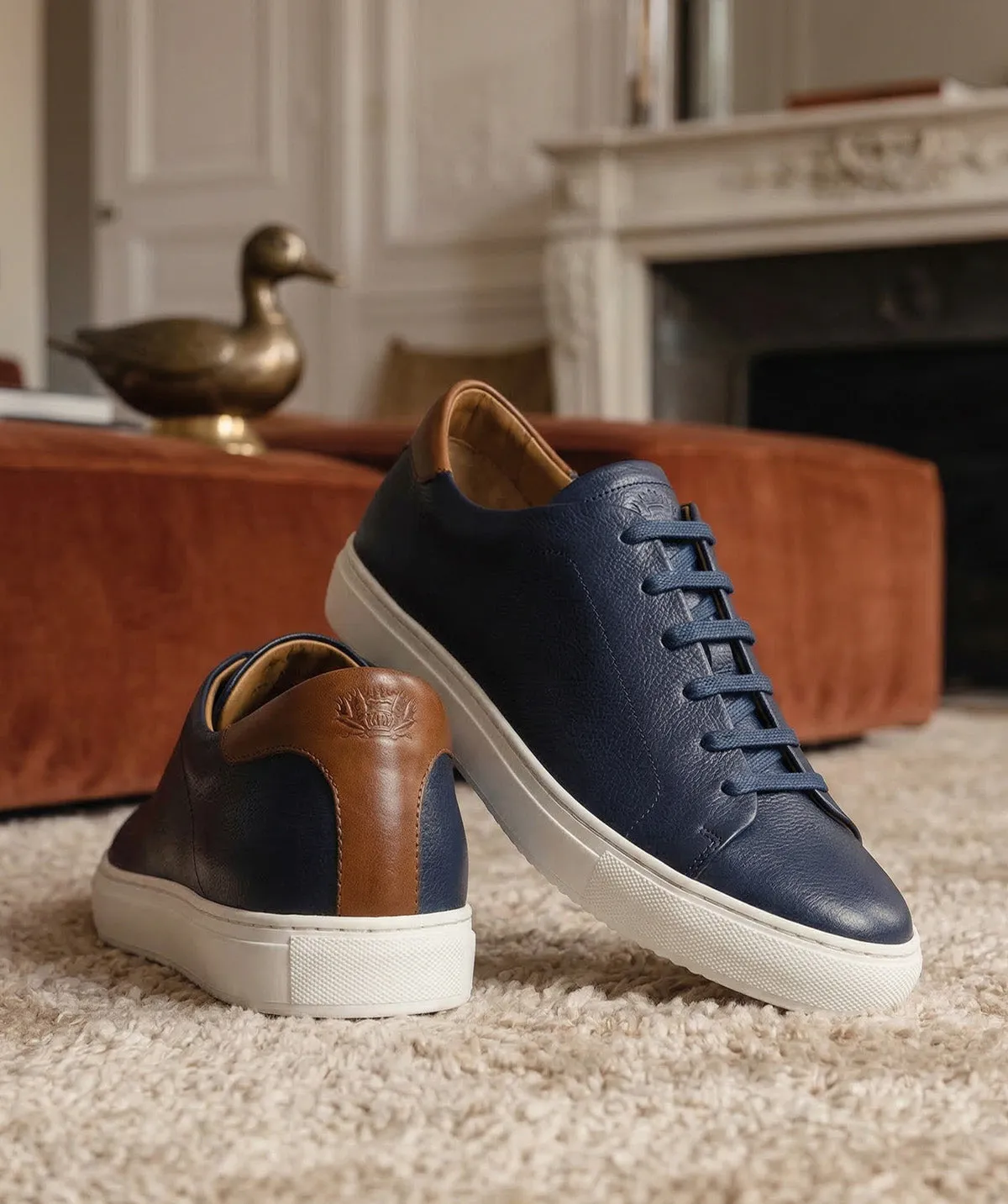 Finsbury Murphy sneakers navy generfd leer Strobel