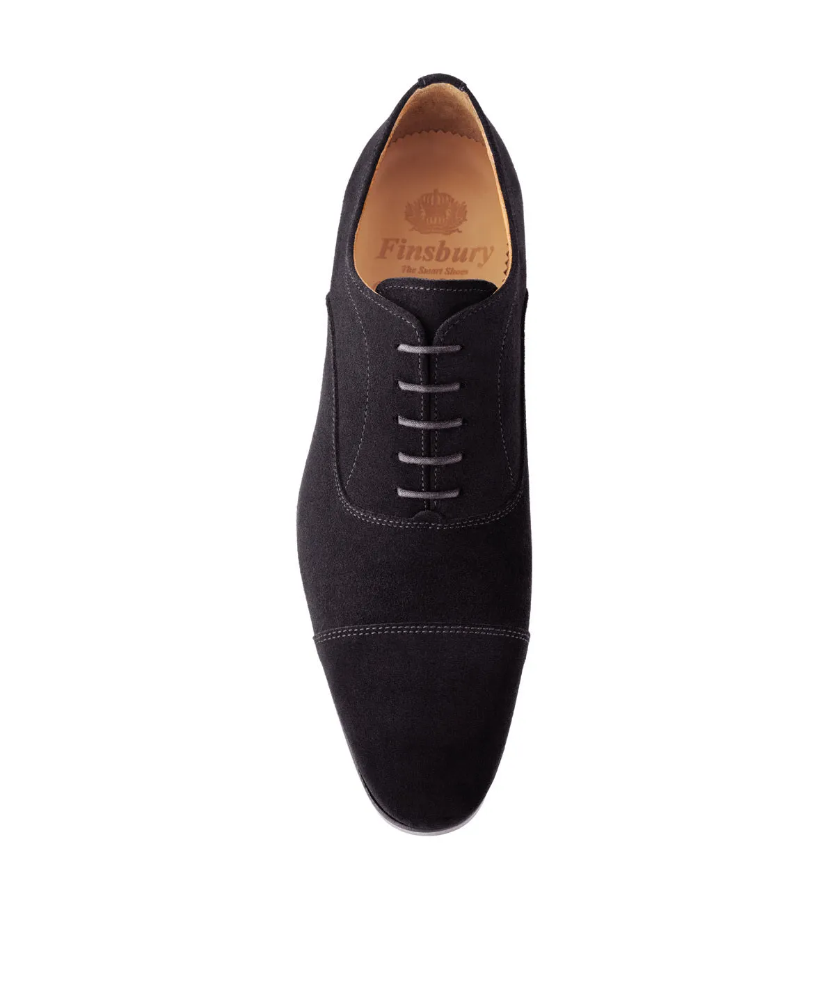 Finsbury Whitney oxford schoenen zwart kalfsfluweel