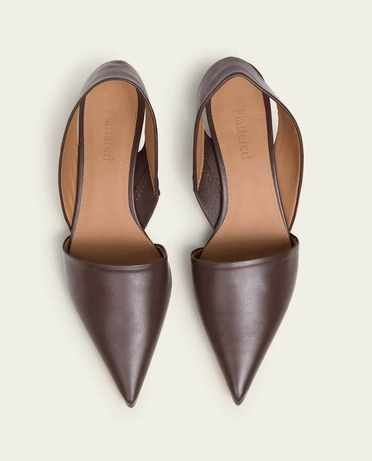 Flattered Ninni pumps chocolade leer kittenhak