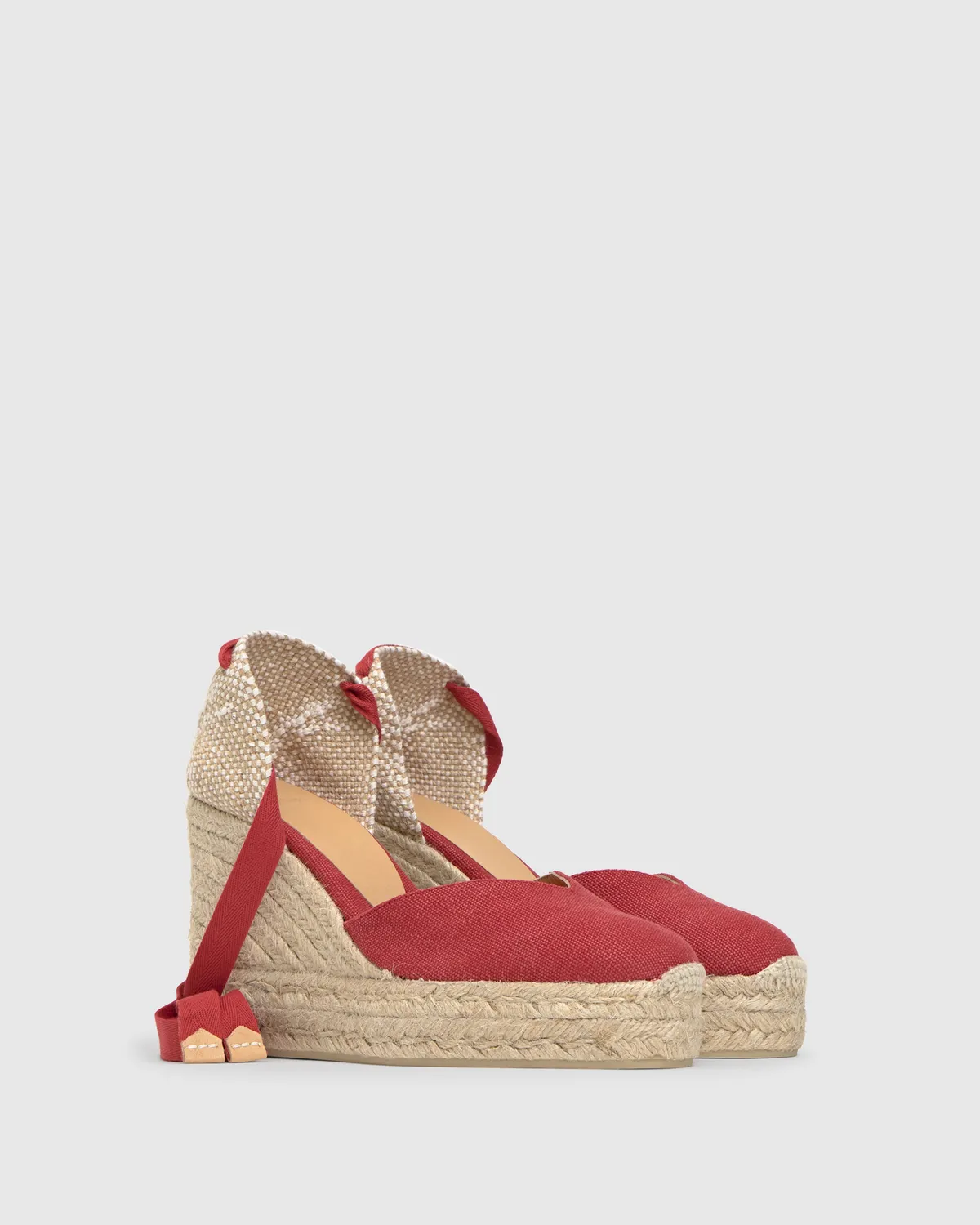 Castaner Chiara 8ED/002 espadrilles karmijnrood katoen
