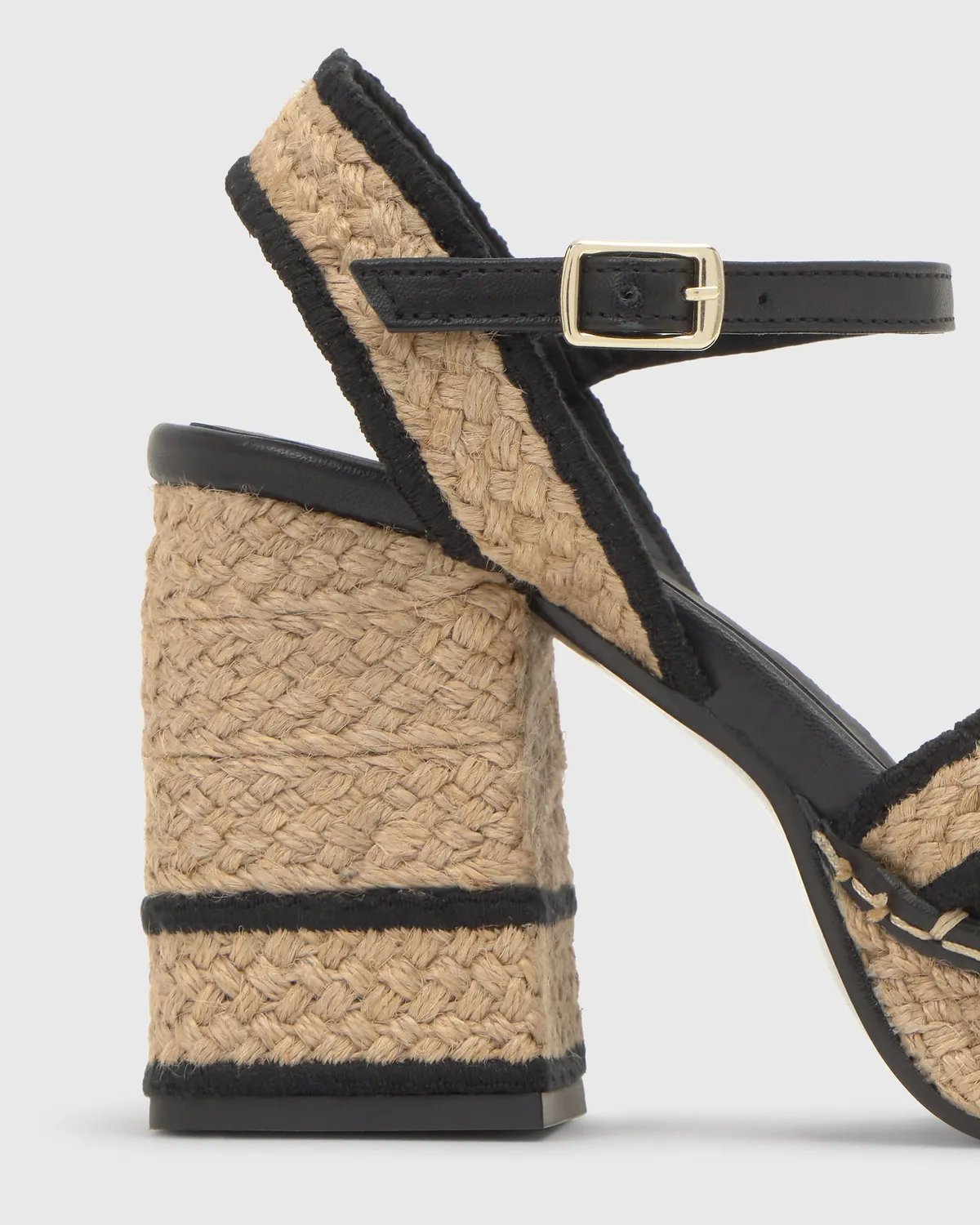 Castaner Vanish/297 sandaal natural/negro jute hak