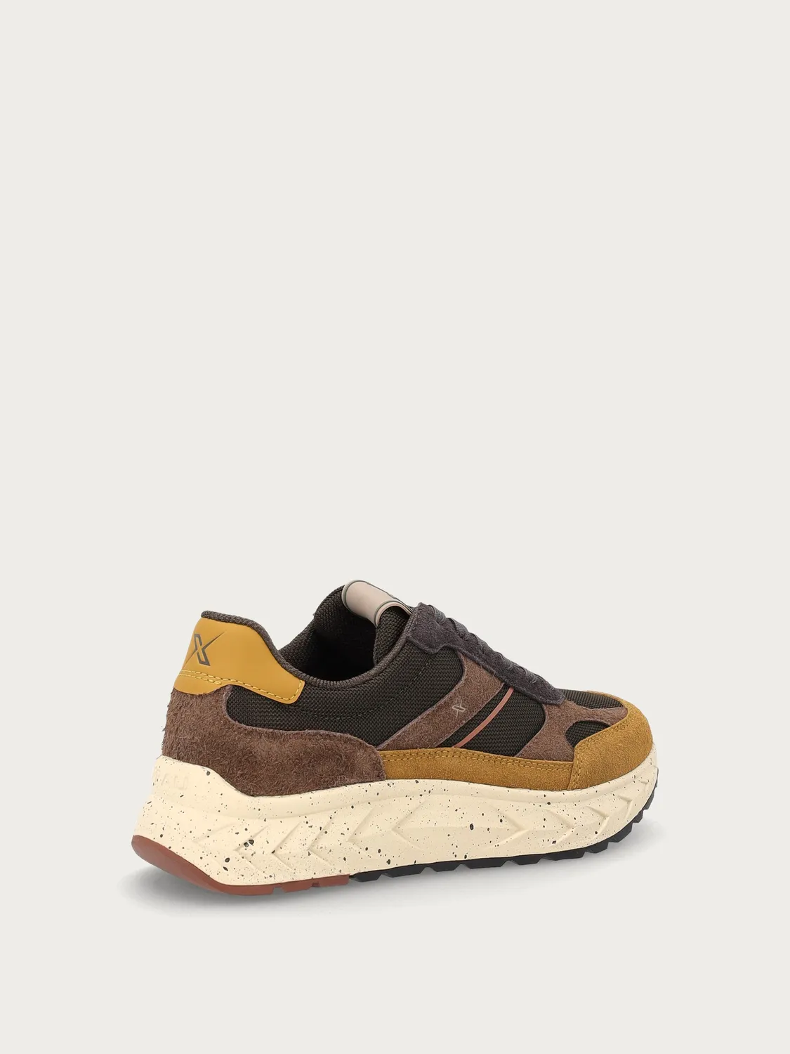 Frau Cross Hybrid sneakers bruin leer Cordura