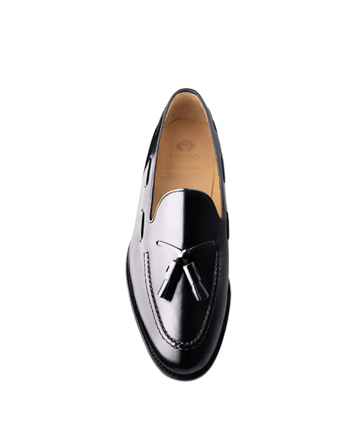 Finsbury Olden loafer zwart leer kwast
