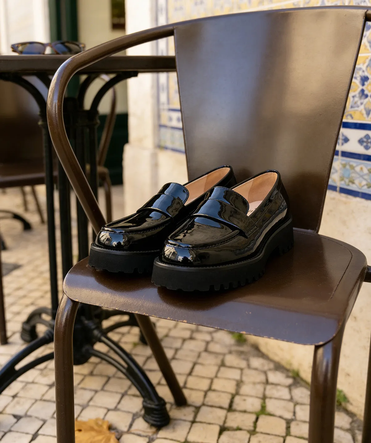 Finsbury Adele loafer zwart lakleer dames
