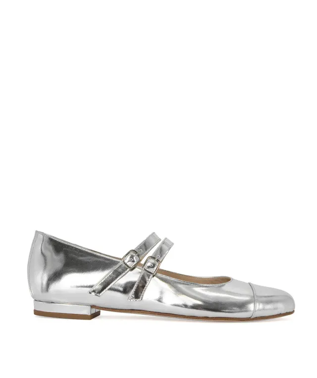 Finsbury Meredith ballerina's zilver leer