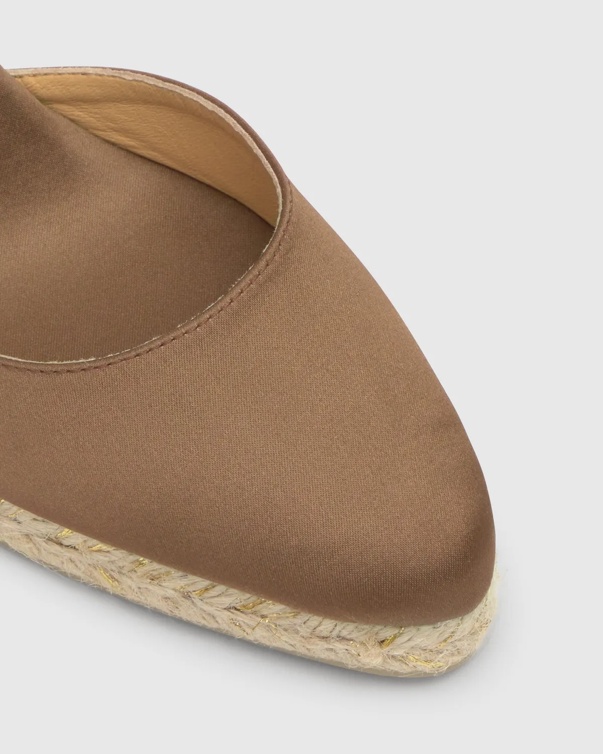 Castaner Joyce 8/006 espadrilles moka satijn 9 cm