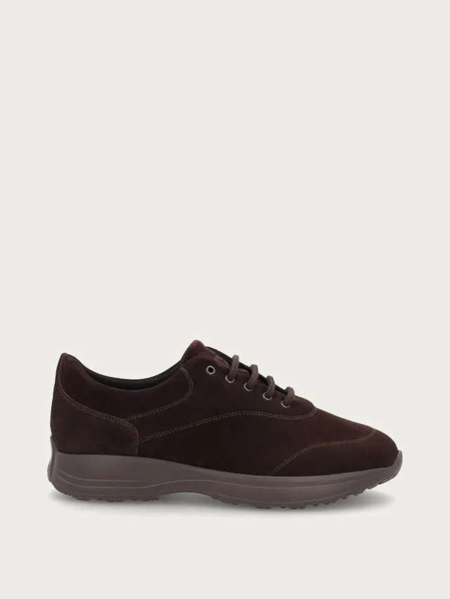 Frau Comfort Tech veterschoenen donkerbruin suède heren