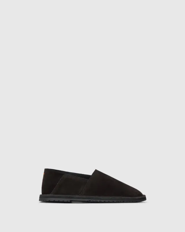 Castaner Crespo 186 espadrilles cafe bruin split-leer