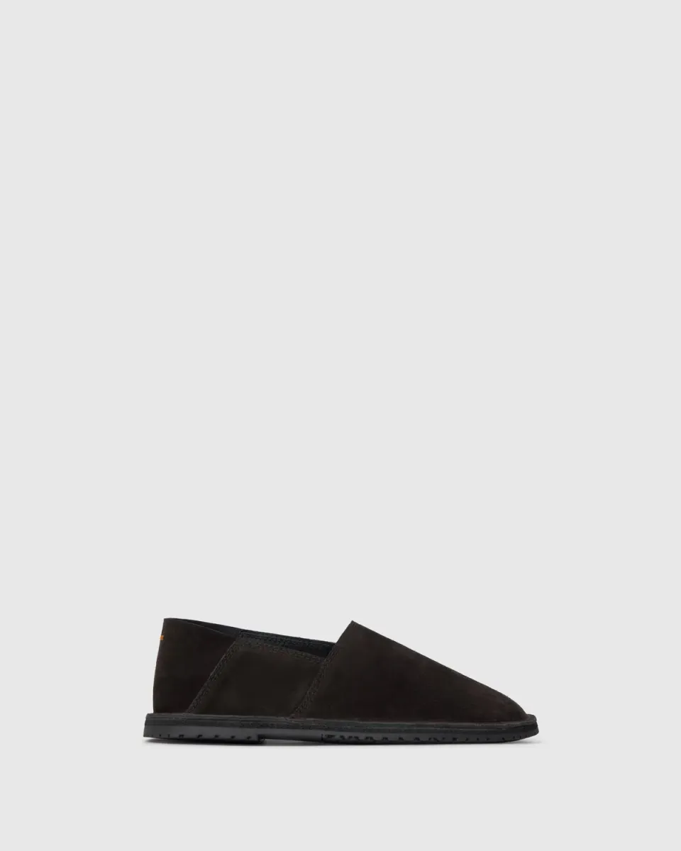 Castaner Crespo 186 espadrilles cafe bruin split-leer