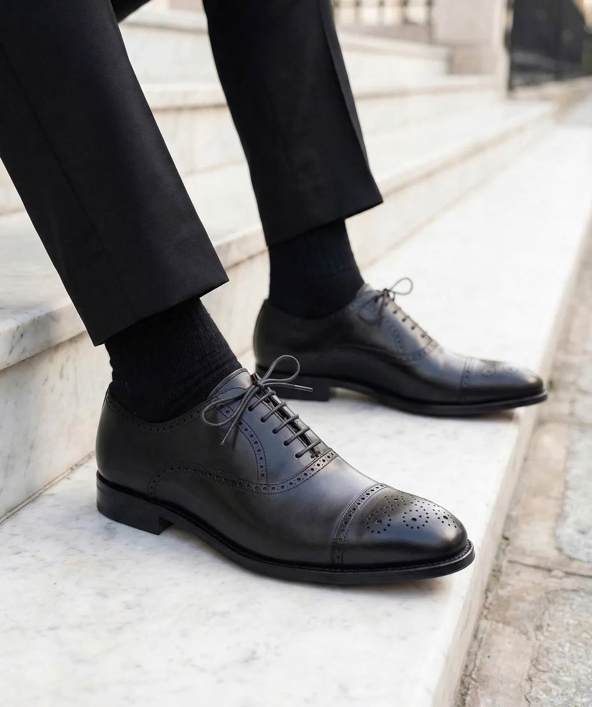 Finsbury Diplomat oxfordschoenen zwart leer